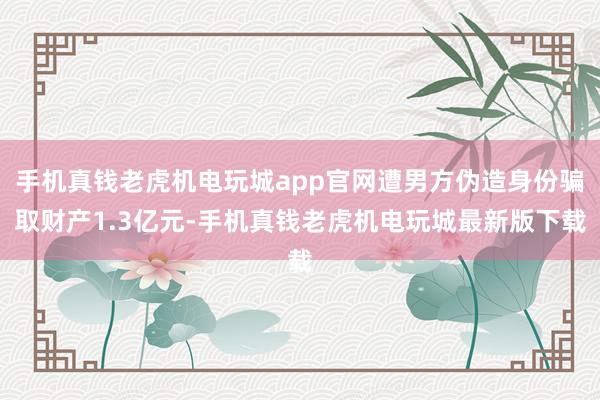 手机真钱老虎机电玩城app官网遭男方伪造身份骗取财产1.3亿元-手机真钱老虎机电玩城最新版下载