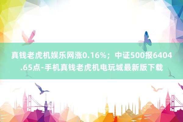 真钱老虎机娱乐网涨0.16%；中证500报6404.65点-手机真钱老虎机电玩城最新版下载