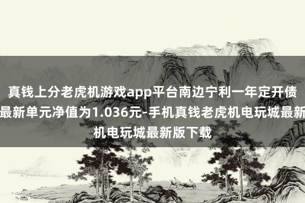 真钱上分老虎机游戏app平台南边宁利一年定开债发起式最新单元净值为1.036元-手机真钱老虎机电玩城最新版下载