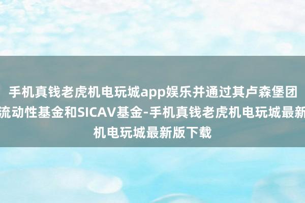 手机真钱老虎机电玩城app娱乐并通过其卢森堡团队补助流动性基金和SICAV基金-手机真钱老虎机电玩城最新版下载