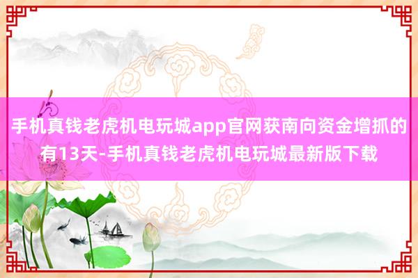 手机真钱老虎机电玩城app官网获南向资金增抓的有13天-手机真钱老虎机电玩城最新版下载