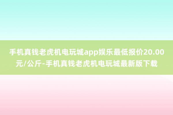 手机真钱老虎机电玩城app娱乐最低报价20.00元/公斤-手机真钱老虎机电玩城最新版下载