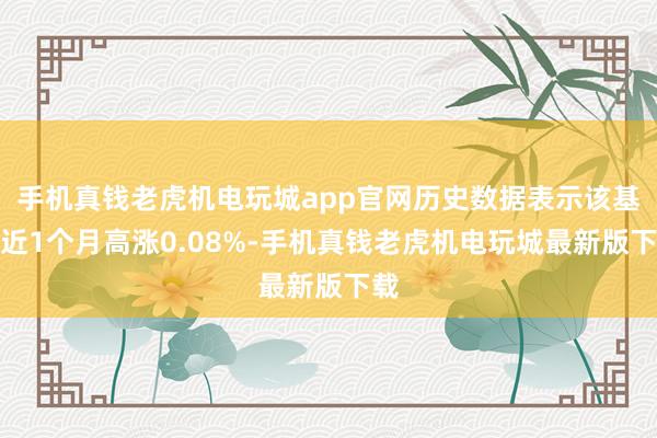 手机真钱老虎机电玩城app官网历史数据表示该基金近1个月高涨0.08%-手机真钱老虎机电玩城最新版下载